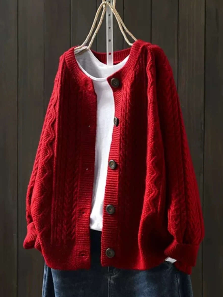 Lorenza™ - Cardigan de Punto con Trenzas
