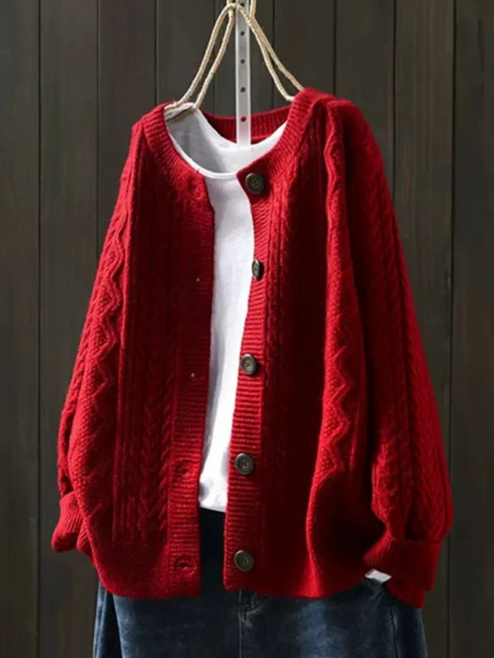 Lorenza™ - Cardigan de Punto con Trenzas