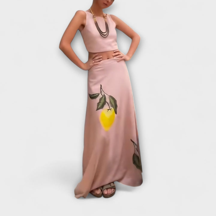 Cosima - Falda Midi Estampado Amalfi