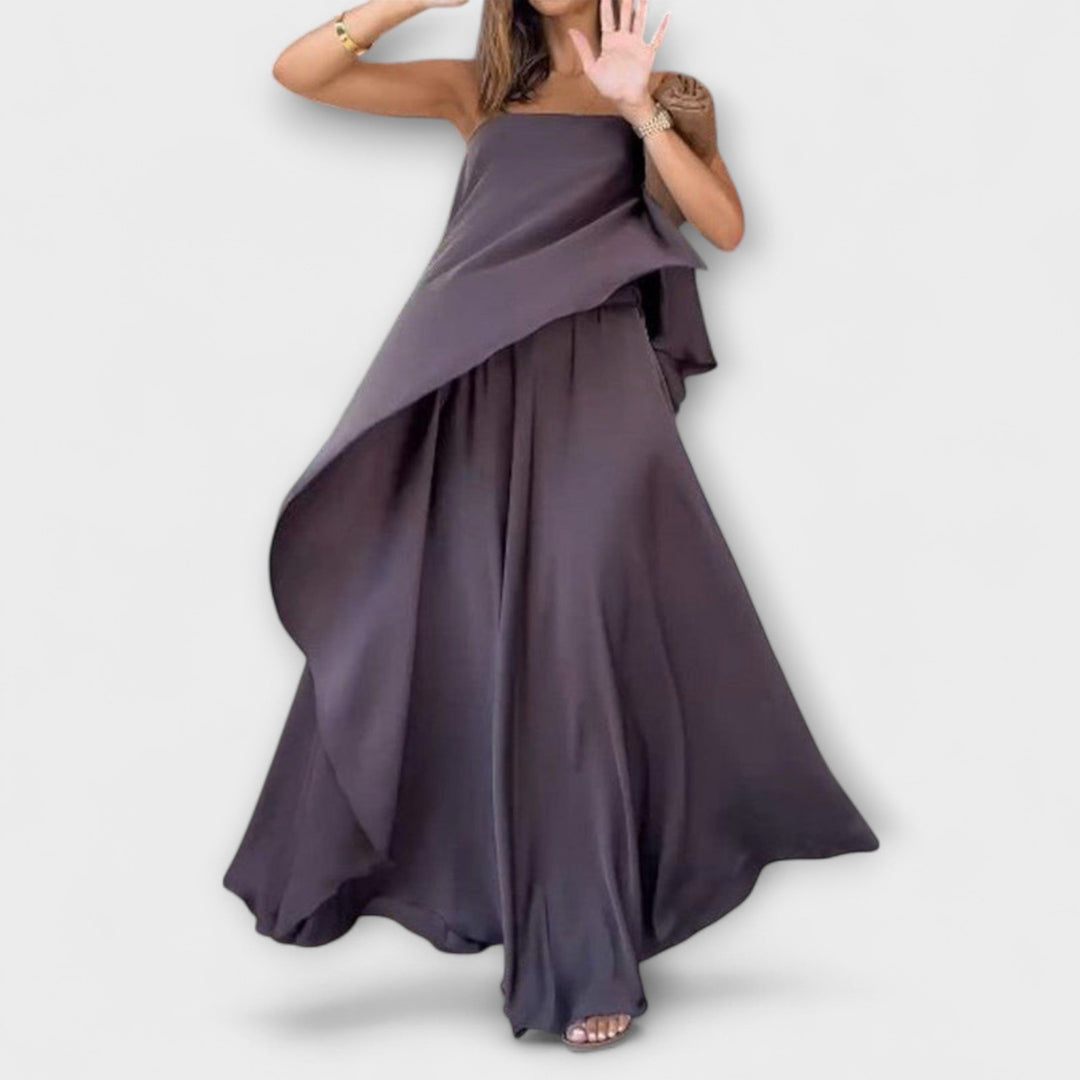 Ruby - Top Bandeau Sin Mangas y Falda Chic