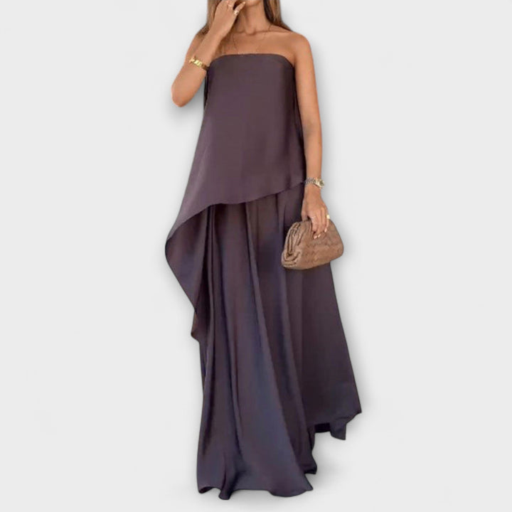 Ruby - Top Bandeau Sin Mangas y Falda Chic