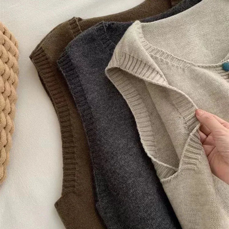 Maribel™ - Chaleco de Punto con Botones Coloridos