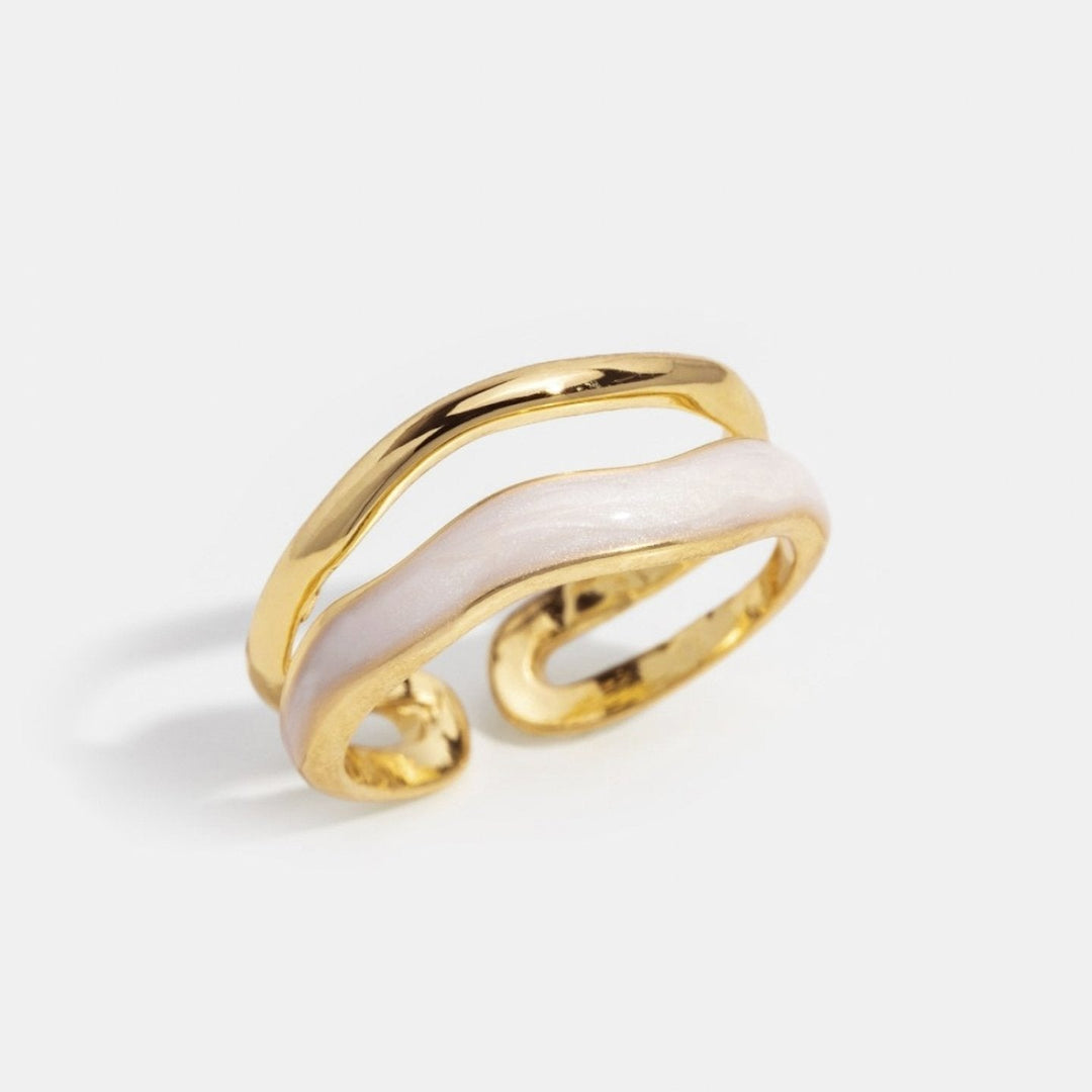Anillo Bañado en Oro - Diseño Sahara