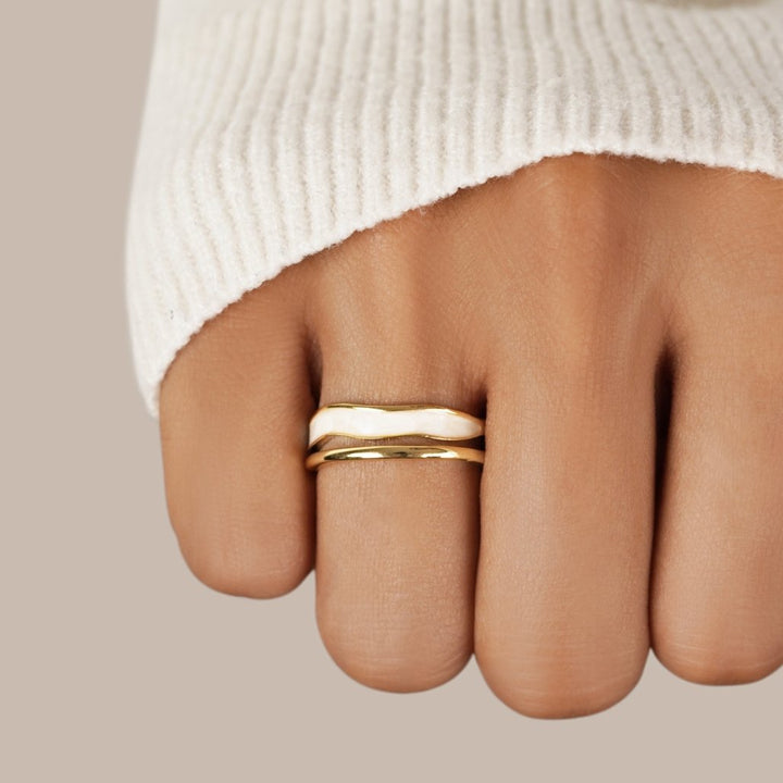 Anillo Bañado en Oro - Diseño Sahara