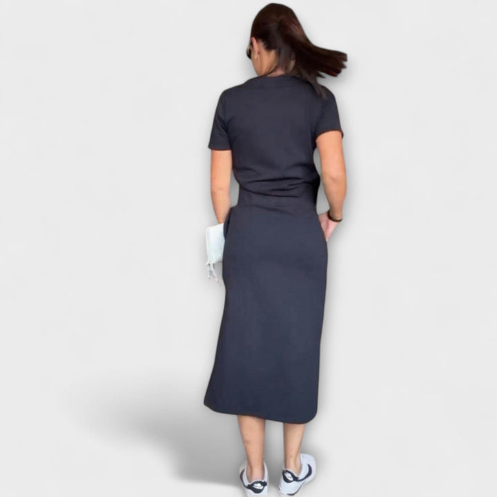 Danielle - Elegante Top de Cuello en V con Falda