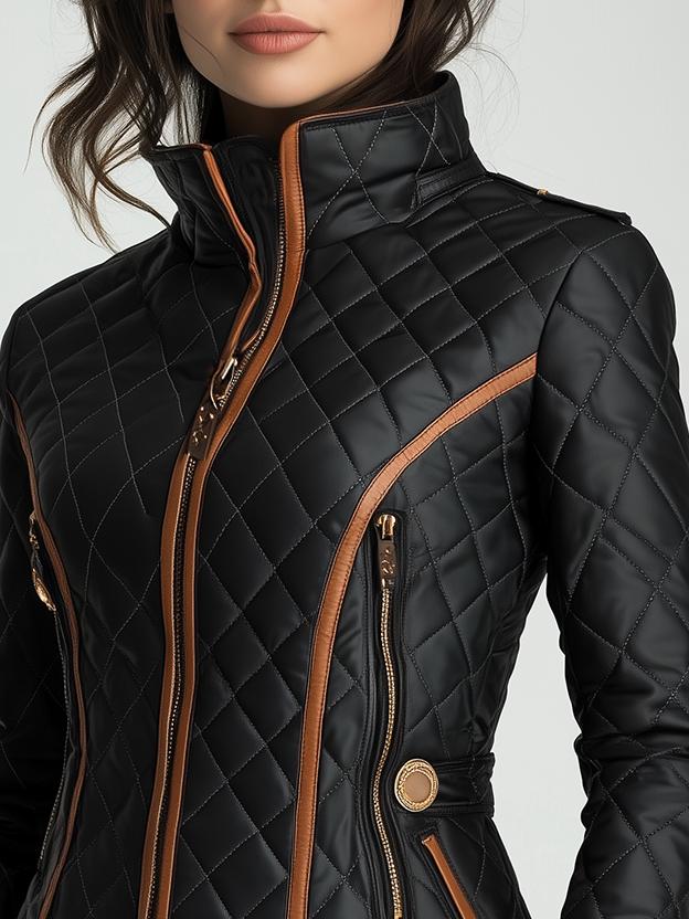 Lillian™ | Chaqueta acolchada con diseño de rombos